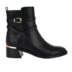 Calvin Klein Jasen Black Ankle Booties. Size 7.5